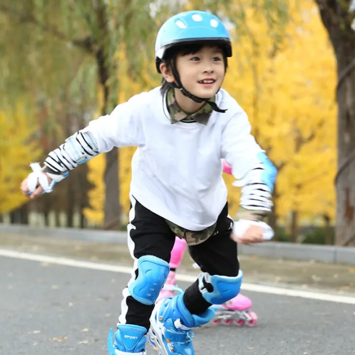 7-Piece%20Children's%20Helmet%20And%20Elbow%20Protector%20Set,%20Roller%20Skating,%20Skiing,%20Youth%20Cycling%20Sports%20Knee%20Pads,%20Helmet%20Protector%20Set%20-%20Image%205