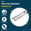 1/2/3Pcs 14.5 Inch Tire Iron Spoons Tyre Changer Lever Bar Remover Repair Tool Kit for Motorcycle Bike Scooter Mower. 