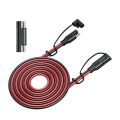 SAE to SAE Extension Cable Solar Plug Cord 16AWG Waterproof for Car Batteries. 