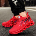 2024 Fashion Running Shoes Men Flame Printed Sneakers Knit Athletic Sports Blade Cushioning Jogging Trainers Lightweight. 