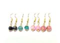 Handmade Crackle Multicolors  Earings For Women 4 pairs. 