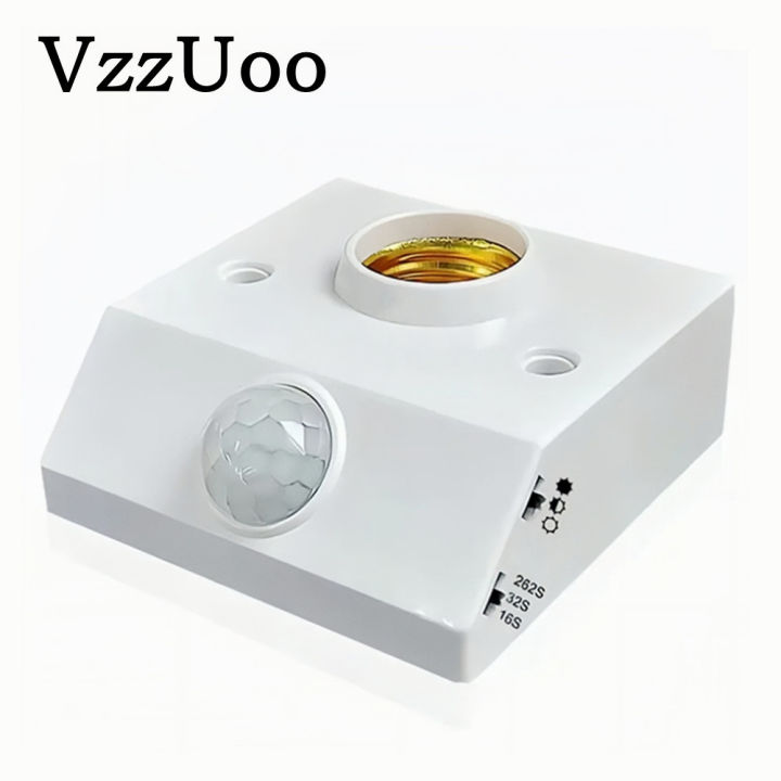 VzzUoo E27 LED 220V 110V Interface PIR Motion Sensor Switch Human Body Sensor Lamp Holder for Home Lighting Corridor Stairs Room