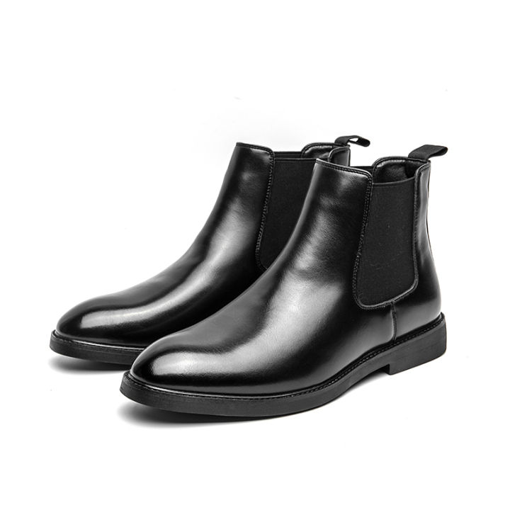 British%20and%20Korean%20Style%20Trendy%20Men's%20Casual%20High-Top%20Leather%20Shoes%20Brock%20Riding%20Boots%20Chelsea%20Pointed%20Business%20Ankle%20Boots%20-%20Image%207