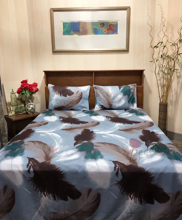 Butter Milk Bed Sheet With 2 Pillow Cases
