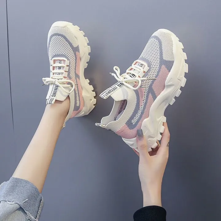 Ladies%20Chunky%20Sneakers%202025%20Breathable%20Women%20Sneakers%20Platform%20Flat%20Shoes%20Green%20Casual%20Trainers%20Stylish%20Comfortable%20Shoes%20-%20Image%202