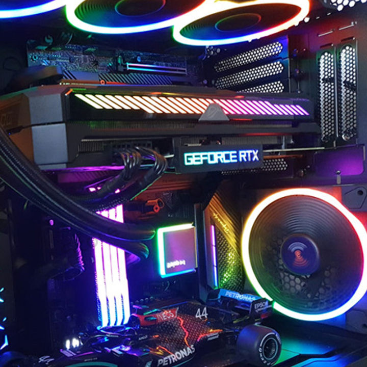Computer%20Case%20GPU%20Side%20Panel%20RGB%20RTX%20AMD%20Graphics%20Card%20VGA%20Lightboard%20Backplate%205V%203Pin%20ARGB%20M/B%20AURA%20SYNC%20-%20Image%207
