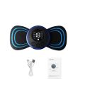 Rechargeable Mini Neck Pulse Cervical Electric Massager Machine with Pad LCD Display Body Muscle Pain Relax Body  Therapy Massager Stick for Men Women. 