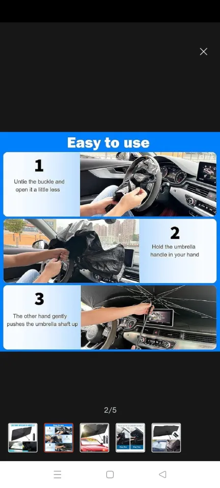 Car Windshield Sunshade Umbrella Foldable Car Umbrella Sunshade Anti UV Car Windshield