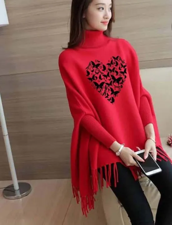 Fleece%20Poncho%20For%20Women%20%7C%20Winter%20Collection%20Woman's%20Printed%20Poncho%20For%20Girls%20%7C%20Winter%20Fashion%20Coffee%20Printed%20Poncho%20Sweater%20Poncho%20Style%20Top/Shirt%20For%20Girls%20-%20Image%202