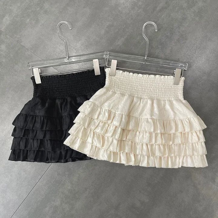 Streetwear%20Ruffles%20Mini%20Skirts%20Women%20Sweet%20Kawaii%20High%20Waist%20Lace%20A%20Line%20Skirt%20Summer%20Korean%20Fashion%20Black%20Ball%20Gown%20Skirts%20-%20Image%204