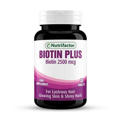 NUTRIFACTOR TAB BIOTIN PLUS 2500MG 30p food preparation