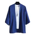 Black Samurai Clothing Japanese Style Cosplay Kimonos Shirt Traditional Haori for Women Men Harajuku Fashion Cardigan Yukata. 