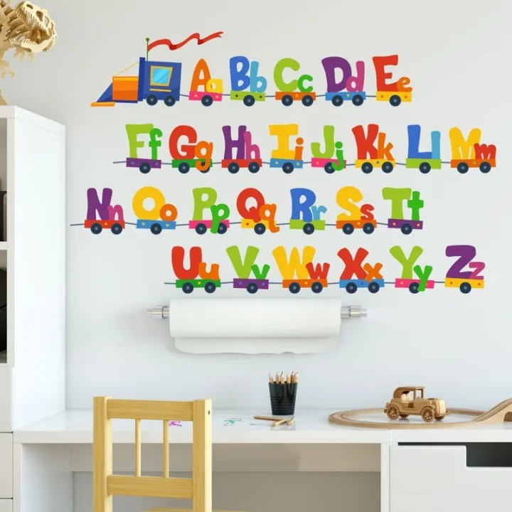 Cartoon%20Car%20Train%2026%20Letters%20Alphabet%20Wall%20Stickers%20for%20Kids%20Rooms%20Home%20Decor%20Children%20Wall%20Sticker%20Room%20Decoration%20Accessories%20-%20Image%202