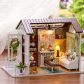 DIY Miniature Doll House Building Assembly House Toy Bedroom Decorations With Furniture Wooden Craft Toy Birthday  Dollhouse. 
