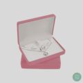 Velvet jewelry set rose gold ring earring necklace box size 10x14x3.5 cm, can store a variety, saving storage space. 