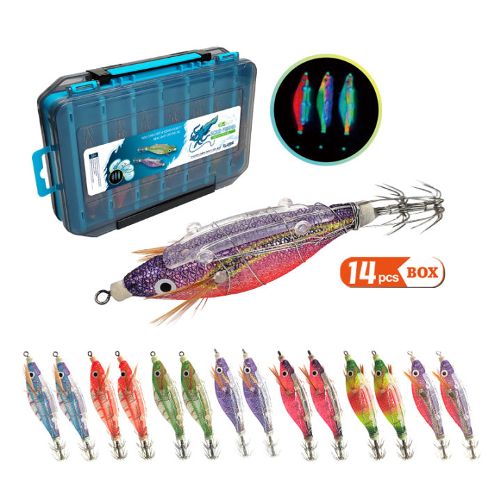 New%2014pc%20Webfoot%20Octopus%20Egi%20Fishing%20Lure%20Squid%20Jig%20Egi%20Hook%20Artificial%20Bundled%20Luminous%20Cuttlefish%20Bait%20Wood%20Shrimp%20for%20Fishing%20-%20Image%208