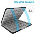 64 in 1 Storage Game Case For Switch 2/ Switch/ Lite/ OLED w/ 64 Cartridge & 64 Micro SD Card Slots Hard Shell Silicone Lining. 
