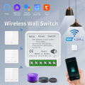 16A Tuya Smart WiFi Switch 2 Way Control RF433MHz Wireless Panel Switch DIY Module SmartLife APP Alexa Google Home Voice Control. 