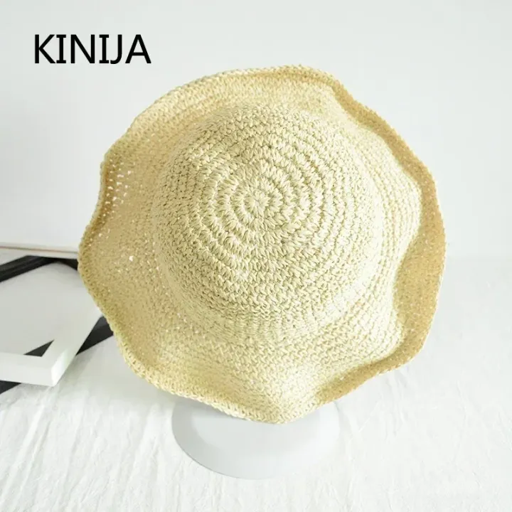 Beach%20Hat%20Female%20Sunscreen%20Cap%20Simple%20Women%20Panama%20Straw%20Hat%20Summer%20Sun%20Hat%20for%20Women%20Lady%20Folding%20Travel%20Caps%2010cm%20Brim%20Floppy%20-%20Image%205