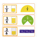 Wooden Math Fraction Learning Set With Card Fraction Decomposition Plate Montessori Teaching Aid Children Educational Math Toys. 