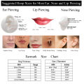 1 Pair Hypoallergenic Unisex Surgical Stainless Steel Small Cartilage Helix Hole Piercing Hoop Earrings Set for Men Women. 