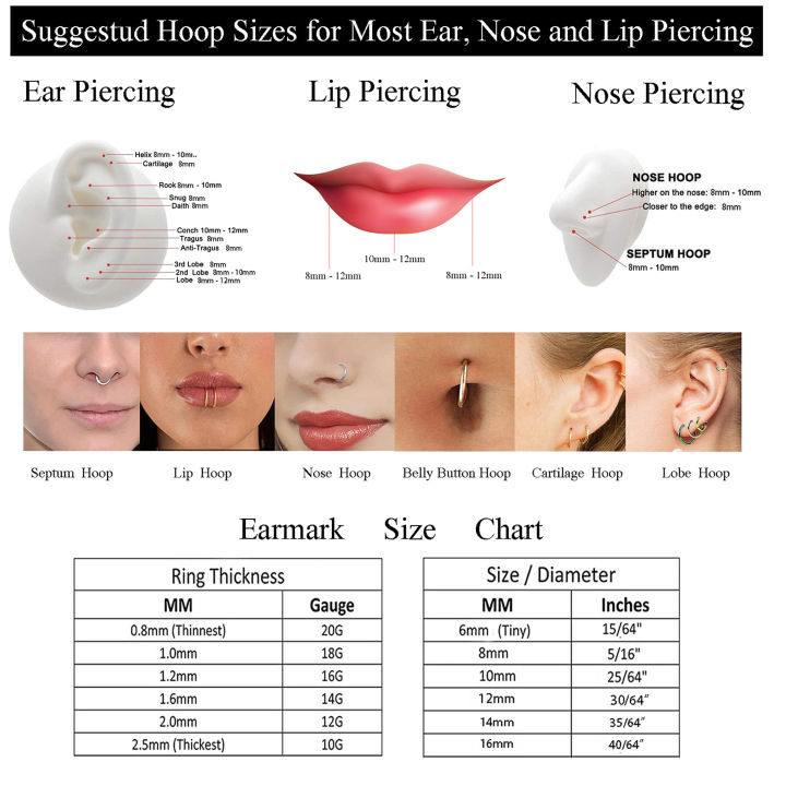 1%20Pair%20Hypoallergenic%20Unisex%20Surgical%20Stainless%20Steel%20Small%20Cartilage%20Helix%20Hole%20Piercing%20Hoop%20Earrings%20Set%20for%20Men%20Women%20-%20Image%204