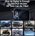 PCMOS 150PSI Car Air Compressor Electric Tire Pump For Motorcycle Bicycle Boat Tire Balls Multifunction Tire Pump (Color:- Black, Battery Powered). 