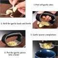Upgraded Stainless Steel Garlic Press & Rocker – Manual Squeezer for Garlic, Ginger, and Herbs. 