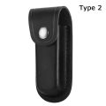 High Quality Leather Sheath Holder Knife Sheath Holster Camp Outdoor Carry Belt Loop Case Fold Knife Tool Flashlight Case. 