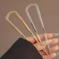 New Simple U Shaped Hair Forks Hairpin Metal Hair Sticks Geometric Hair Clips Fashion Hair Accessories Women Jewelry Headwear.