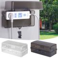 Outdoor Electrical Boxes Waterproof Cable Management Box Rain-Proof Weather Proof Plug Box Outdoor Extension Lead Cover. 