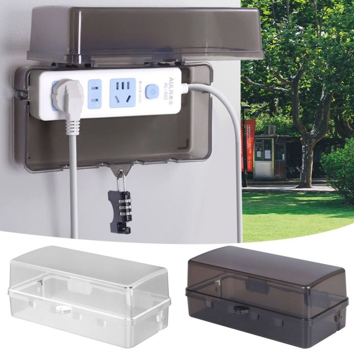 Outdoor Electrical Boxes Waterproof Cable Management Box Rain-Proof Weather Proof Plug Box Outdoor Extension Lead Cover