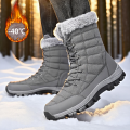 Men New Cotton Shoes Waterproof and Cold Proof Long Boots for Men Outdoor with Thick Velvet and Warmth Snow Boots Big Size 48.