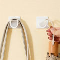 2-20pcs Shower Curtain Rod Holder Hook Strong Self-Adhesive Adjustable Wall Curtain Fixed Clip Hanging Rack Bathroom Accessories.