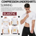 BurVogue Mens Slimming Body Shaper Seamless Compression Shirt Tummy Control Slimmer Shapewear Gynecomastia Undershirt. 