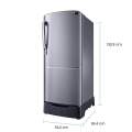 SAMSUNG RR20M282ZS8/IM 192 Litres Direct Cooling Digital Inverter Single Door Refrigerator With Base Stand Drawer. 