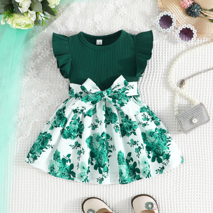 Baby Girl Dress In Beautiful Printed Design #ZD37 main image 0