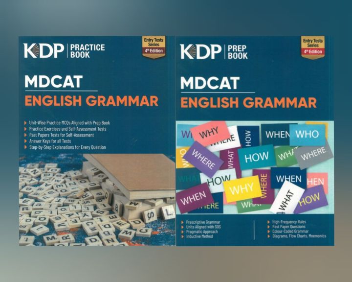 Set of 2 books: Kips Entry Tests Series English Prep and Practice book for MDCAT 2025 Edition