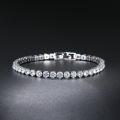 Silver Color 2.5/3/4/5mm Zircon Tennis Bracelet For Women Men Dazzling Crystal Hand Chain Wedding Punk Fashion Jewelry.