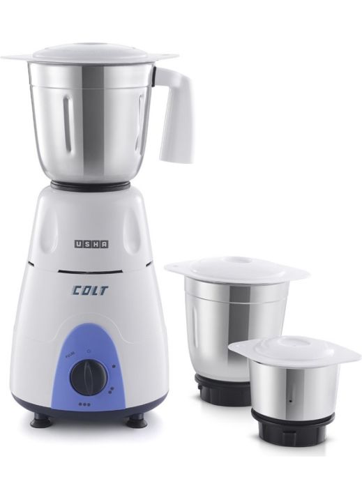 Usha Mg 3053 Colt 500W Mixer Grinder (3Jars,White)
