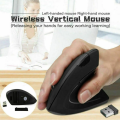 Dual-mode Vertical Mouse Bluetooth 5.0 Wireless 2.4g Charging Capability Straight Up Mouse Design. 
