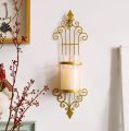 Golden Antique Metal wall Sconce Candle Holder Wall Decor. 