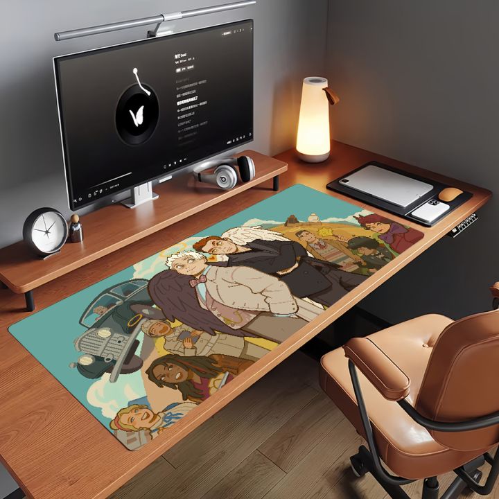 Cartoon%20Good%20Omens%20TV%20Mouse%20Pad%20Non-slip%20Locking%20Edge%20DeskMat%20PC%20Laptop%20Accessories%20%20Office%20Keyboard%20Large%20Game%20XXL%20Carpet%20-%20Image%205