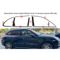 Chrome Delete Blackout Overlay For Porsche Cayenne 2010-2016 Window Trim Glossy Black Sticker. 