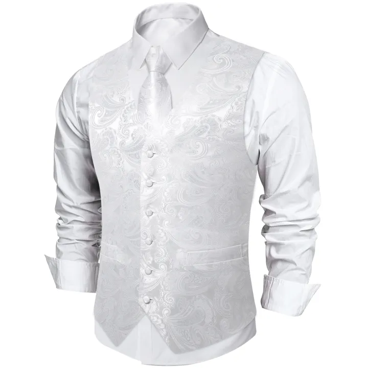 Fashion%20Tuxedo%20Suit%20Vest%20with%20Tie%20Handkerchief%20Blue%20Green%20Solid%20Red%20Black%20Silver%20Pink%20Paisley%20Luxury%20Waistcoat%20for%20Wedding%20Prom%20-%20Image%204