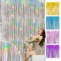 2M Rain Curtain Birthday Wedding Scene Layout Holiday Party Background Wall Decoration Bright Rain Door Curtain.