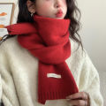 NEW 2025 Autumn And Winter  Korean Version Ing Style Solid Color Scarf Student Warm Knitted Versatile Couple Scarf. 