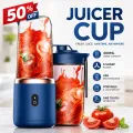 Recargeable Juicer Blender 6 Blades 400ml - Portable Juicer Cup & Smoothie Maker Charging - Water Bottle Portable Fruit Juicer Machine (Double Click Start) By Bee To Door. 