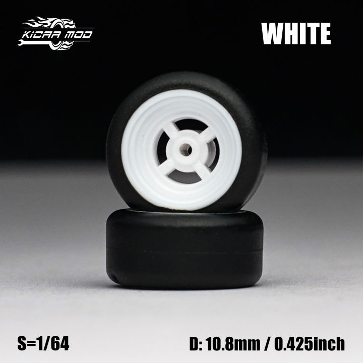1/64%20Model%20Car%20White%20Wheels%20with%20Fixed%20%20Tires%20Comes%20with%20Rivets%20for%20Diecast%20Model%20Refitting%20Parts%20for%204pcs%201set%20-%20Image%206