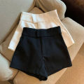 2026 Women Summer Black Shorts Women Harajuku Elegance High Waisted Shorts A Line Slim Casual Hot Girl Straight Pants. 